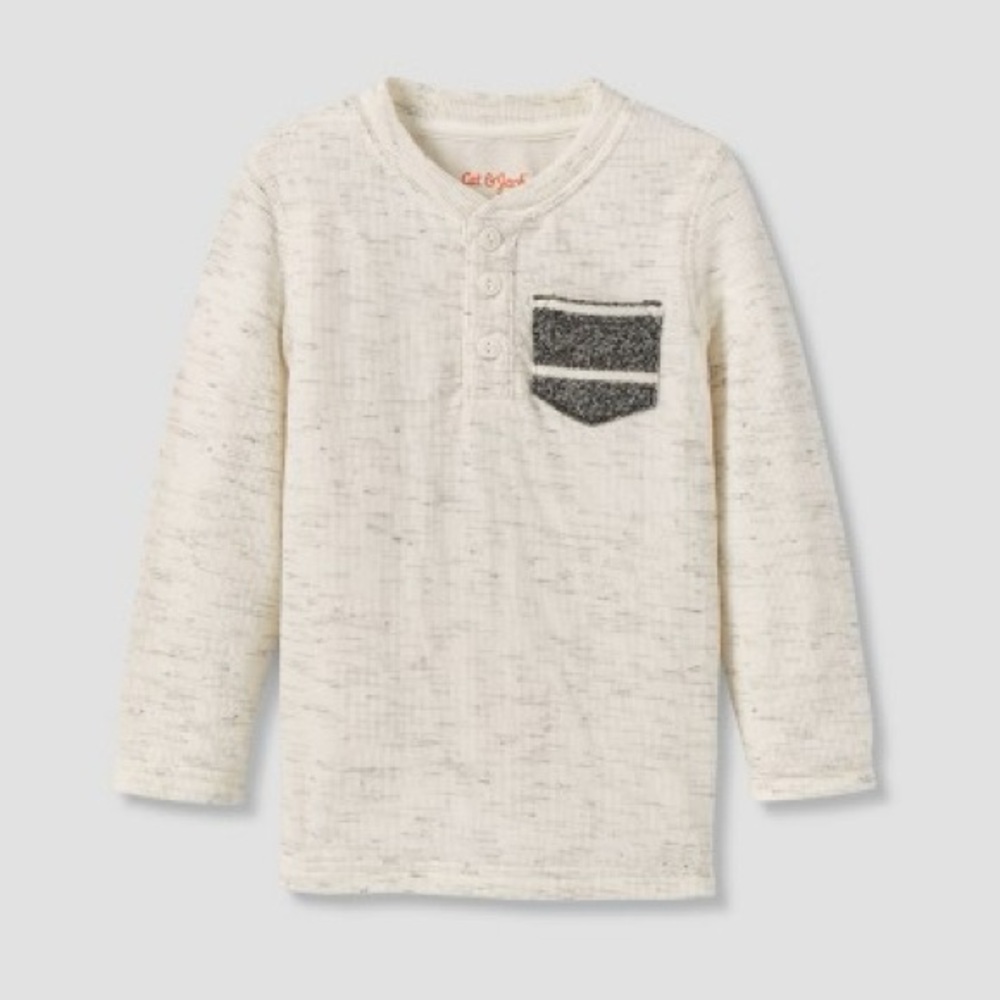 Cat & Jack boys long sleeve Henley t-shirt